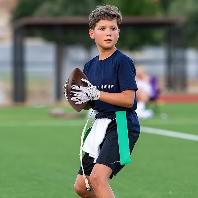 Kids Football Gloves Youth Enhanced Grip Silicone Wide Receiver Gloves