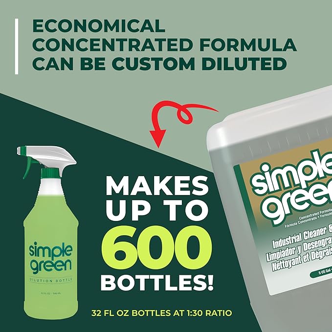Simple Green, SMP13006, Industrial Cleaner/Degreaser, 1 / Each, White, 5 Gallons (Pack of 1)