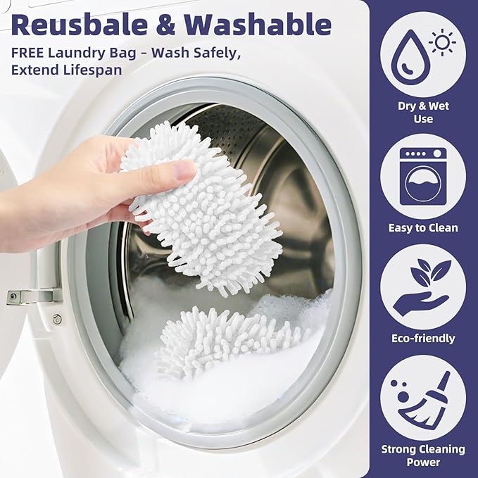 LOVECO 4 Pack Universal Steam Cleaner Accessories, Reusable Steam Shot Attachments, Steam Mop Pads, Handheld Steamer Washable Cloth - 4 Coral Cloths + Laundry Bag