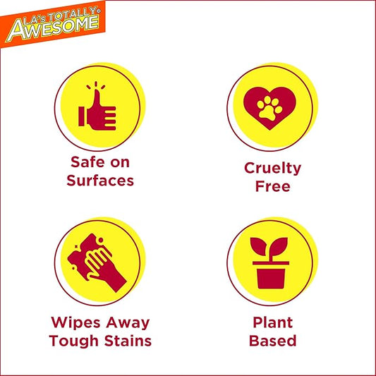 La's Totally Awesome All-Purpose Cleaner Spray, Cherry Blossom, Plant-Based and Biodegradable Formula Perfect for Most Counters, Sinks, Appliances and More, 32 Fl Oz, (Pack of 3)