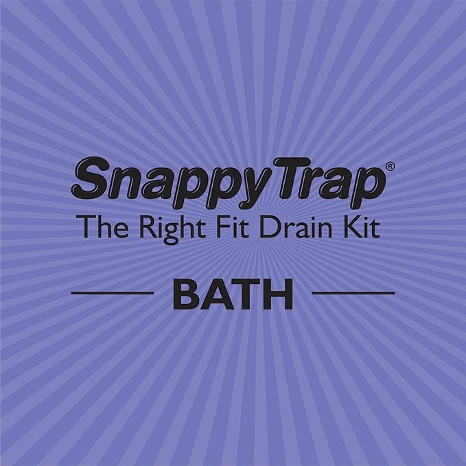 Snappy Trap Universal Flexible P Trap Bathroom Sink Drain Pipe Plumbing Kit for Home Improvement, No Leaks, Easy No Tool Installation, 9-13 Inch Flex Hose & 16 Inch Product Length (DK-105 Silver)