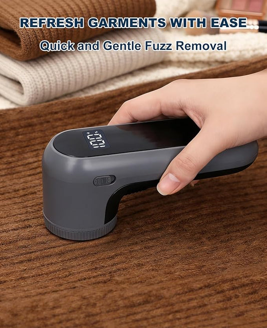 Killrose Fabric Shaver | Lint Remover with Digital Display, 6-Leaf Blade Electric Lint Shaver for Clothes, Sweaters, Furniture - 9000 RPM USB-C Rechargeable, Safe for All Fabrics
