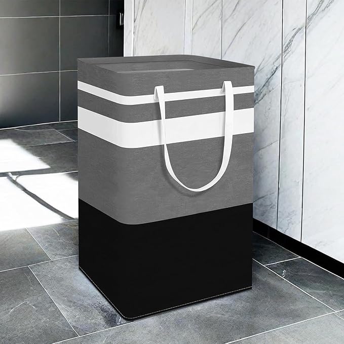 Foldable Laundry Basket,Large Laundry Baskets with Handles,Waterproof Laundry Hamper,Collapsible Laundry Hampers for Clothes Organizer 80L (Black&Red&Green&Purple)
