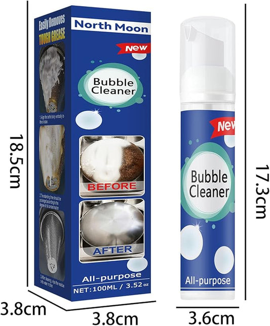 100ML X 1PCS Bubble Cleaner Foaming Heavy Oil Stain Cleaner,Best Multi Purpose Degreasing Foam, Stubborn Grease & Grime Remover Spray, All Purpose Cleaning Solution for Kitchen, Oven, Stove, Grill (1)