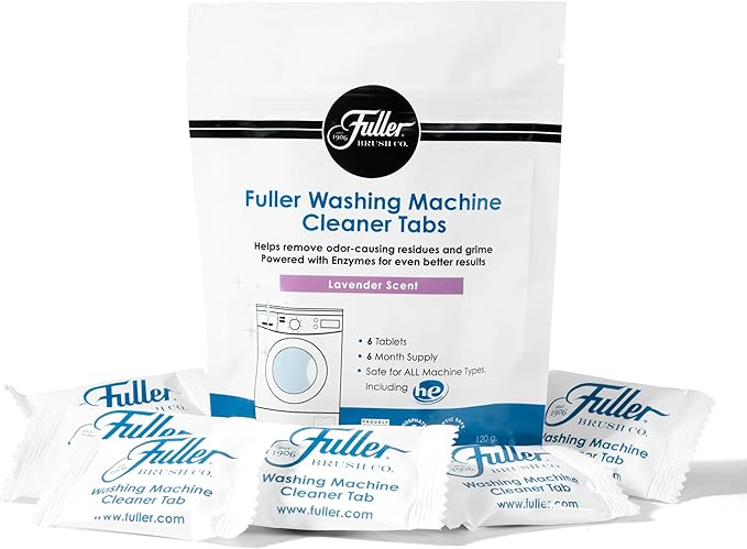 Fuller Washing Machine Cleaner Tablets – Washer Cleaner for Front Load, Top Load - Removes Odor, Dirt, Grime, Lavender Scent, Septic Safe (Pack of 2)