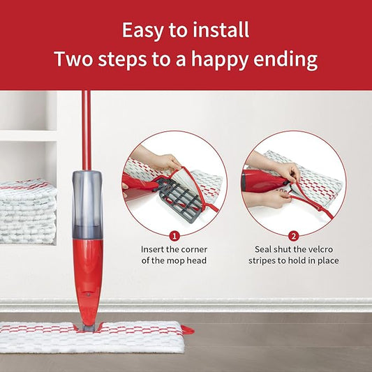 5 Pack Microfiber Mop Refills - Spray Mop & Flat Mop Replacement Pads | Mop Heads Replacements Compatible with ProMist MAX, Washable & Reusable Mop Refills