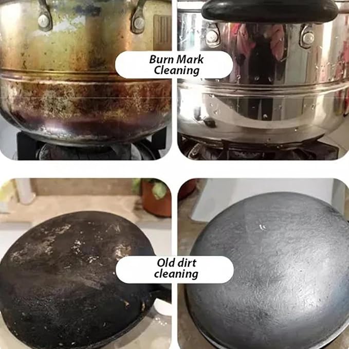 Stainless Steel Black Scale Oil Cleaner - Stainless Steel Pot and Pan and Sink Cleaner, Powerful Grease Remover, MultiPurpose Cleaner Spray for Cleaning Stoves, Pots, Pans, Hoods (1, 1 set)