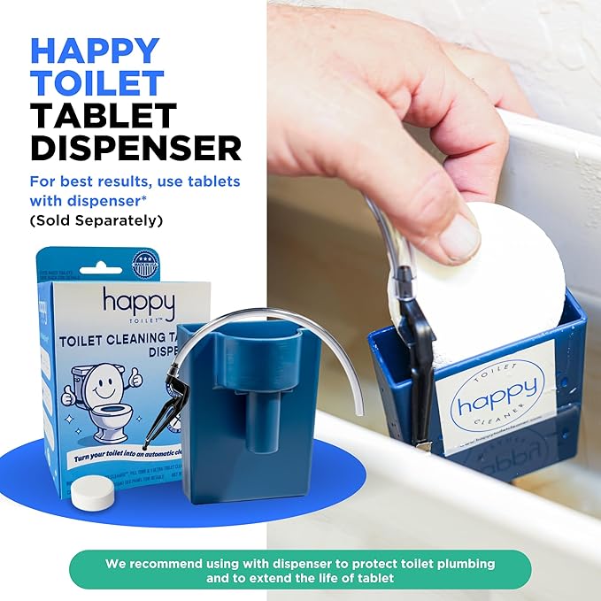 Happy Toilet Cleaner Automatic Toilet Bowl Cleaner Tablets Ultra-Strength Bathroom Toilet Tank Cleaner Tablets for Tank - Toilet Bowl Cleaners Resealable 36-Pack Bag