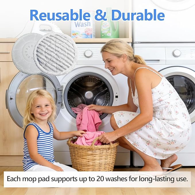 6 Pack S7001 Mop Pads Compatible with Shark S8201 S8001 S7001 S7201 S7000AMZ S7000 S7005 S7020 S7001TGT, Steam & Scrub All-in-One Scrub Pads, Dirt Grip Washable Pad (4White 2green)
