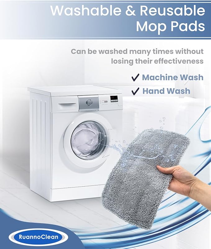 Steam Mop Pads Compatible with GorFanty Steam Mop GF-6610B/GF-6610, Replacement Mop Pads Compatible With Neugo NE033/NE033M & Mxnsewr Steam Mop, Washable & Reusable Steamer Pad -2 Pack