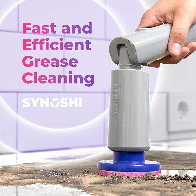SYNOSHI PRO Electric Spin Scrubber Magic Melamine Sponge for Bathroom & Shower Cleaning Brush, Kitchen Brush Head For Power Scrubber - Set of 3 Magic Sponges
