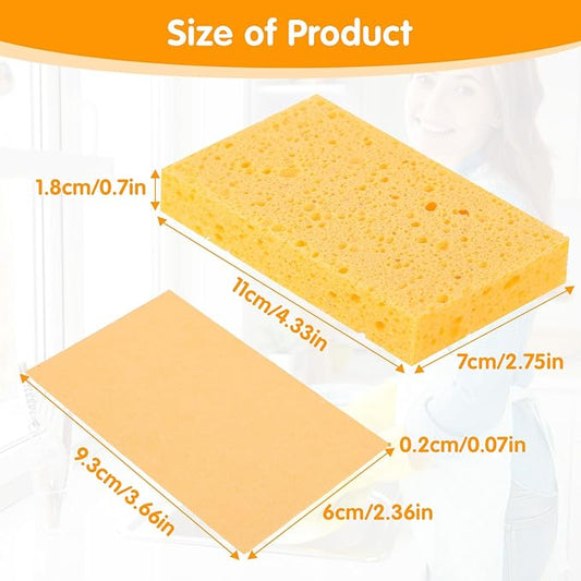 12 PCS Compressed Kitchen Sponges, Colorful Kitchen Sponges Cleaning Scrub Colored Sponge for Dish Washing, Bathroom, Cars, Cut-Outs DIY