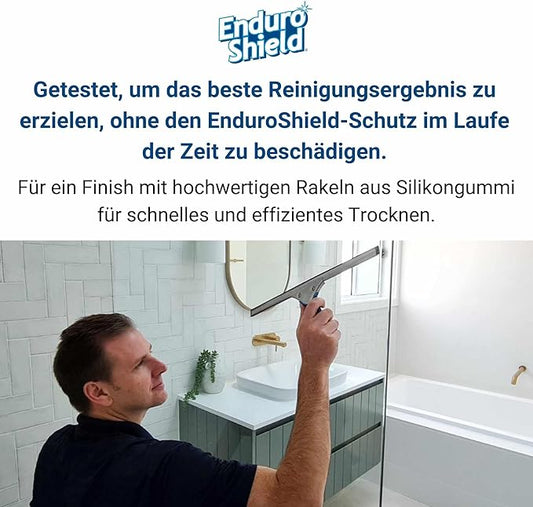 Professional Squeegee - Premium Quality Silicone Rubber Blades with Ergonomic Handle for Streak-Free Cleaning - Perfect for Windows, Shower Doors, and Railings