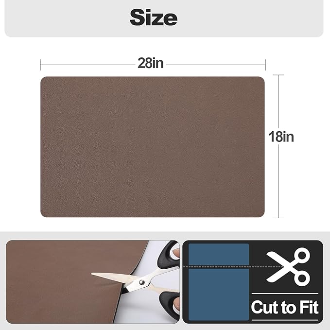 Ecotrim - Dish Drying Mat for Kitchen Counter | Coffee Bar Mat for Countertops | Heat Resistant Drainer Mat with Non-slip Rubber Backed | Hide Stain Kitchen Absorbent Draining Mat | Brown 18"x28"