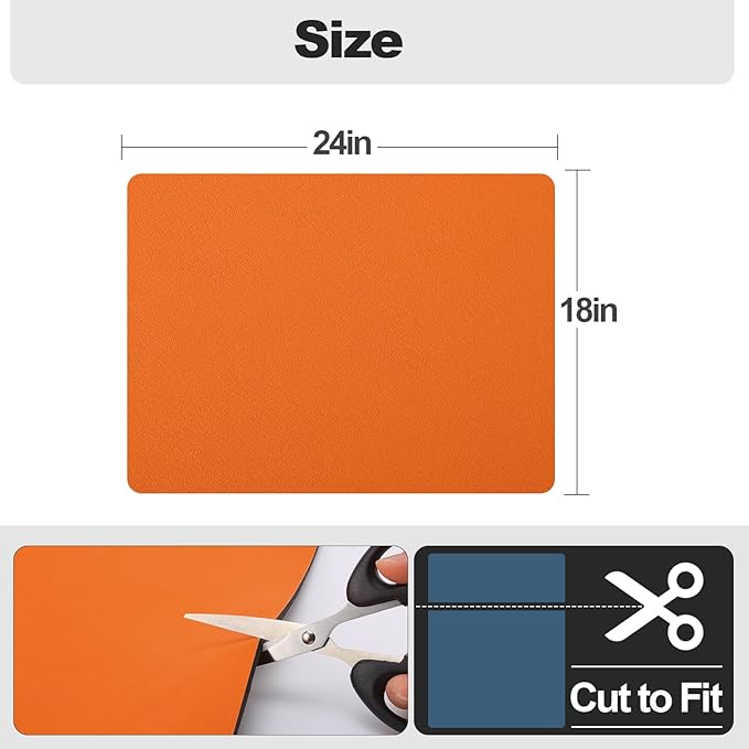 Ecotrim - Dish Drying Mat for Kitchen Counter | Coffee Bar Mat for Countertops | Heat Resistant Drainer Mat with Non-slip Rubber Backed | Hide Stain Kitchen Absorbent Draining Mat | Orange 18"x24"