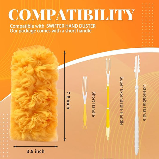 Duster Refill for Swiffer Duster, 30 Count Heavy Duty Duster Refills with 1 Handle, 360 Dusters Refills Kit, Disposable Dusters for Swiffer Duster Extended Handle for Cleaning