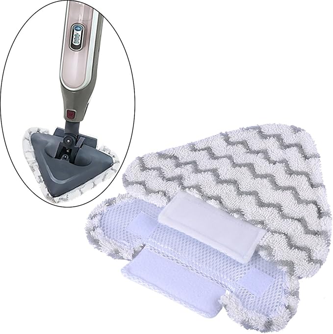 KEEPOW 3 Pack Triangle Steam Mop Pads Replacement for Shark Lift-Away S3973D S5003D S6001 S6002 S6003 3973WM S5001 S5002