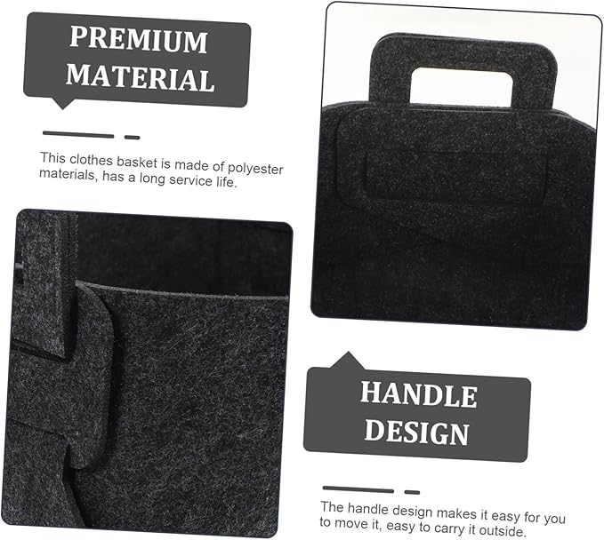 Luxshiny Foldable Laundry Basket with Handles Capacity Clothes Hamper for Bathroom Nursery Bedroom and Laundry Storage Organizer Sturdy and Space Saving Design Deep Gray