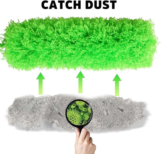 Ceiling Fan Cleaner Duster, Bafezoze Extendable Long Duster for High Ceilings, Telescoping Tall Extension Pole Green