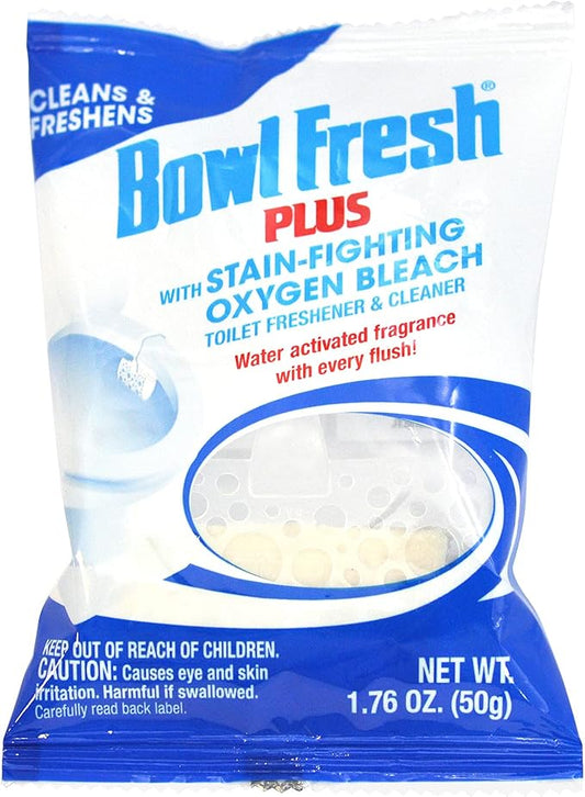 Bowl Fresh Plus Toilet Bowl Cleaner and Deodorizer, Pleasantly Scented Water Activated Fragrance with Every Flush (Pack of 4)