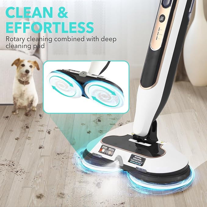 Frescares 6 Packs Steam Mop Pads Replacement Power Pads Compatible with Shark,S8201 S8001 S7001 S7201 S7000AMZ S7000 S7005 S7020 S7001C Dirt Grip Scrub Adsorb Washable Pad