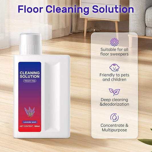 Lavender Floor Cleaning Solution Compatible with Dreame Wet & Dry Vacuum and Robot, Residue & Streak Free,Suitable for All Robot Vacuum Cleaners and Wireless Wet Dry Dual-Use Vacuum Cleaners