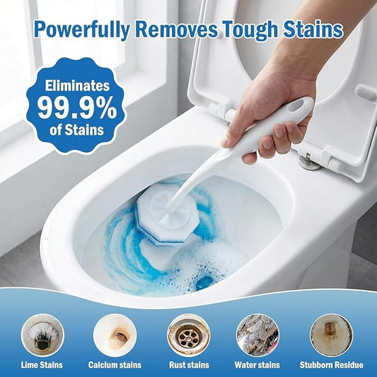 100 Pack Toilet Bowl Wand Refills, Disposable Replacement Heads Compatible with Household Brushes, Bathroom Washroom Cleaning Refill Pads