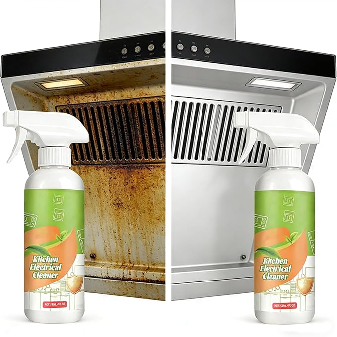 2PCS Electrolyzed Ion Kitchen Cleaner Spray - Multi-Purpose Household Cleaner for Oven, Stove, Range Hood & Appliances, Degreaser for Kitchen Surfaces (120ML)