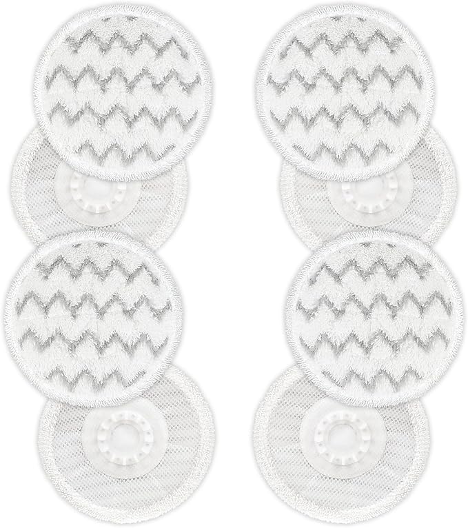 VIEWALL Steam Mop Pads Replacement for Shark S8000 S8001 S8002 S8200 S820 S8201 S7001 S7201 S7000 S7005 S7020 S7001 S7020 7001 S7201 7003 Steam Scrub, Dirt Grip Soft Washable Scrub Pads 8 Pack