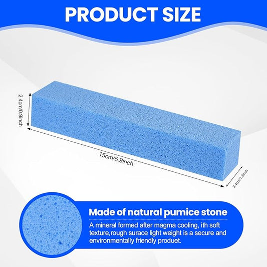 6 Pack Pumice Stone Toilet Bowl Cleaner, Pumice Stone for Cleaning, Powerfully Cleans Toilets, Bathtubs, Grills, Swimming Pools, Sinks (Blue)