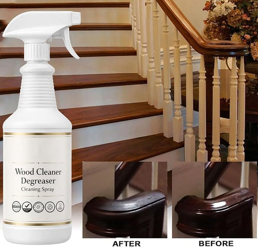 Purevive Wood Cleaner,Purevive Wood Floor Cleaner Spray,Hardwood Floor Furniture Polish and Restore Spray,Purevives Heavy Duty Degreaser for Wood-Cabinets Restores Shine (1PCS)