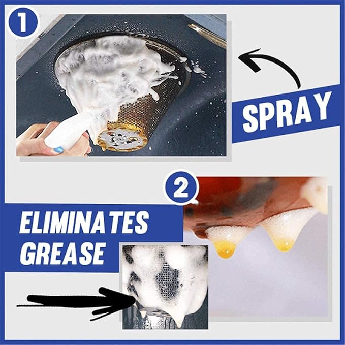 Kitchen All-Purpose Bubble Cleaner, Foam Spray Grease Cleaner,Multi-Function Cleaning Agent with Lavender Scent, Bathroom Rinse New Cleaner Free Kitchen Bubble Cleaner (100ml)