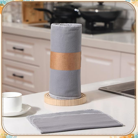36 Pack Vintage Reusable Cleaning Cloths Washable Cotton Kitchen Towels for Home (Gray)