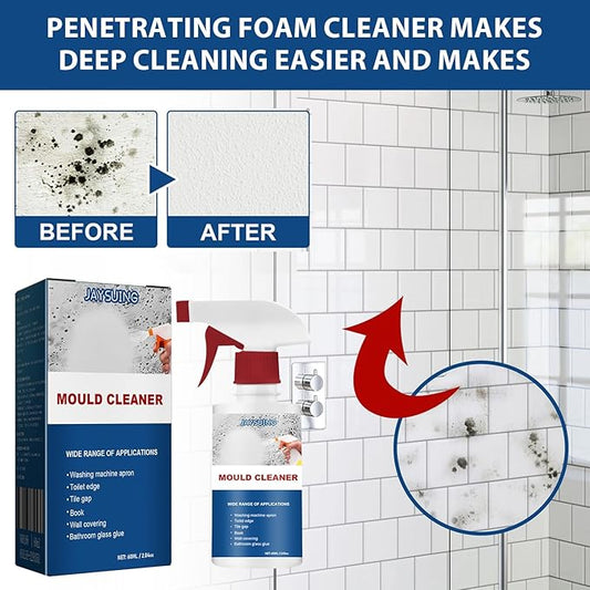 AUJ 2PCS Mould Cleaner Spray,Mould Cleaner Foam Spray,Powerful Multi-purpose Foam Cleaner,Spray Cleaner For Household Kitchen,Bathroom,Wall,Ceiling Stains Cleaner