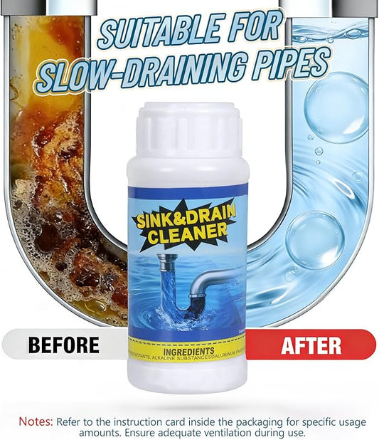 Drain Cleaner Shower Sink Cleaner New - Powerful Pipeline Dredging Agent, Kitchen Unblocker, Sink and Drain Cleaner for Kitchen Toilet(3PCS)