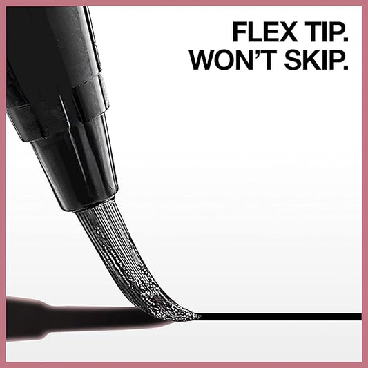 MAYBELLINE New York Hyper Easy Liquid Pen No-Skip Waterproof Eyeliner, Satin Finish, Pitch Brown