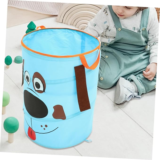 MAGICLULU 1pc Foldable Storage Basket for Pets Sky- Portable Organizer for Toys Laundry and Sundries Handles for Bedroom Nursery and Bathroom