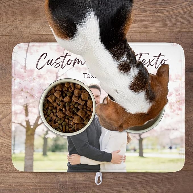 Custom Personalized Dish Drying Mat for Kitchen Counter,Customized Drying Mats with Picture Text Image 18 x 24 Inch with High Absorbent Microfiber Drainer Mat for Coffee Bar