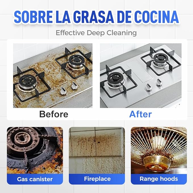 Wegodal Multi-Purpose Powerful Cleaner for Kitchen, Upgrade Heavy Kitchen Grease Remover, 3 In 1 Coconut Oil Natural Cleanser for Faucets, Tiles, Oven & Stove Top (1)