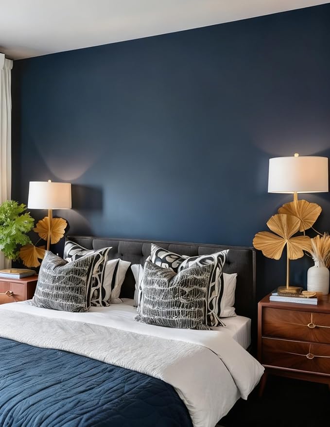 HeloHo 118"X15.7" Solid Blue Wallpaper Matte Textured Peel and Stick Wallpaper Self Adhesive Removable Wall Paper Waterproof Contact Paper for Living Room Bedroom Decor
