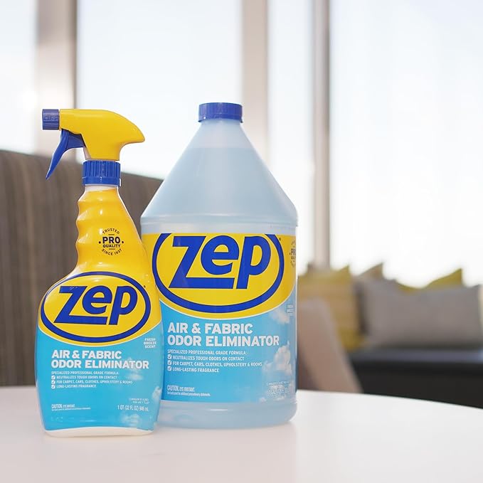 Zep Air and Fabric Odor Eliminator - 32 oz (Case of 4) ZUAIR324 - Neutralizes Strong Odors in Your Home, Office and Business