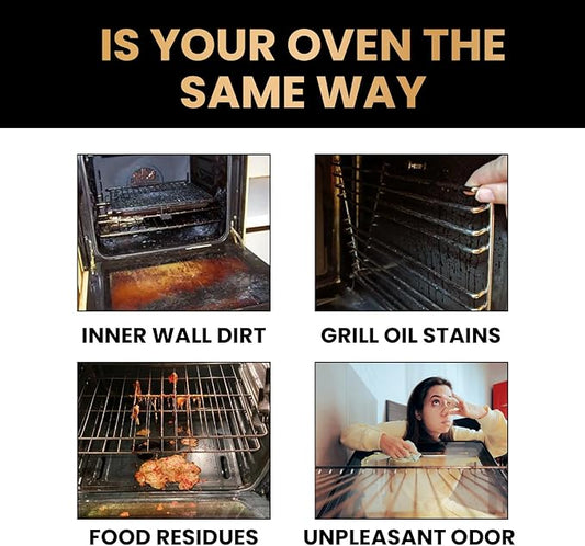 Oven Cleaner Spray Heavy Duty - Foaming Degreaser for Stoves, Grills & Burnt Food | Stainless Steel Safe | Fast 5-Min Clean