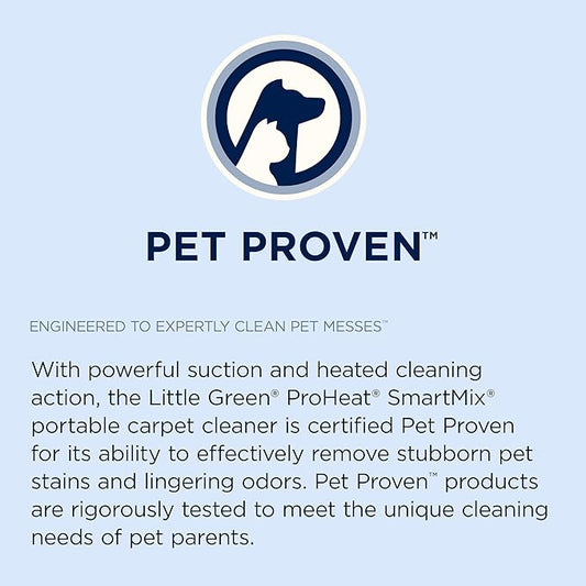 BISSELL Little Green ProHeat SmartMix, Portable Deep Cleaner, Self-Cleaning Tough Stain Tool and Specialized Pet Hair Removal Tool Included, 3935