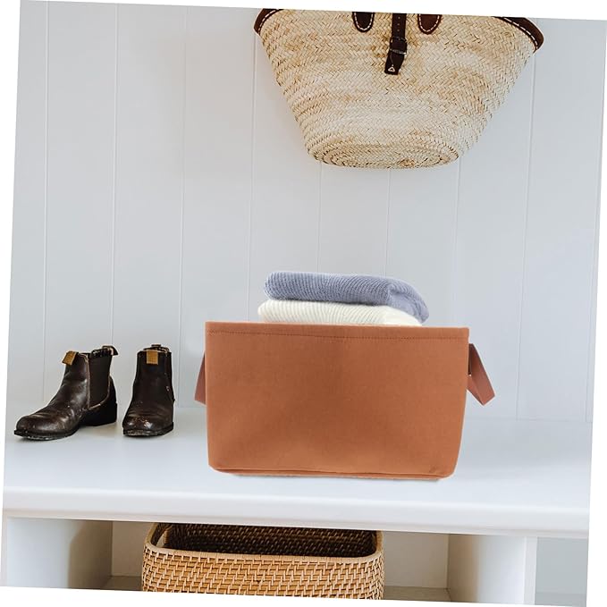 DECHOUS Laundry Basket Organizer Nonwovens Storage Basket Portable Desktop Organizer Cute