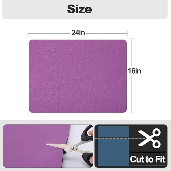 Ecotrim - Dish Drying Mat for Kitchen Counter | Coffee Bar Mat for Countertops | Heat Resistant Drainer Mat with Non-slip Rubber Backed | Hide Stain Kitchen Absorbent Draining Mat | Purple 16"x24"