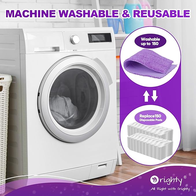 Orighty Reusable Mop Pads for Swiffer PowerMop, 10 Pack Power Mop Pads Refills for 13 ''-15 '' Spray Mop, Microfiber Mop Pads Refills for Multi-Surface Floor, Machine Washable