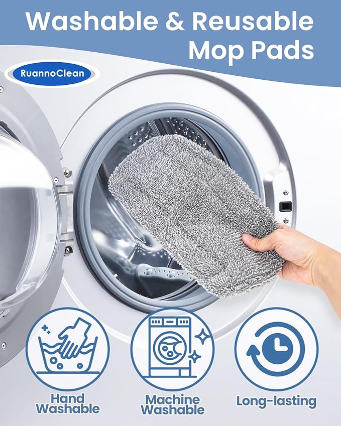 Steam Mop Pads Compatible with GorFanty Steam Mop GF-6610B/GF-6610, Replacement Steam Pads Compatible with Neugo NE033/NE033M & Mxnsewr Steam Mop, Steam Replacement Pads -6 Pack, Grey