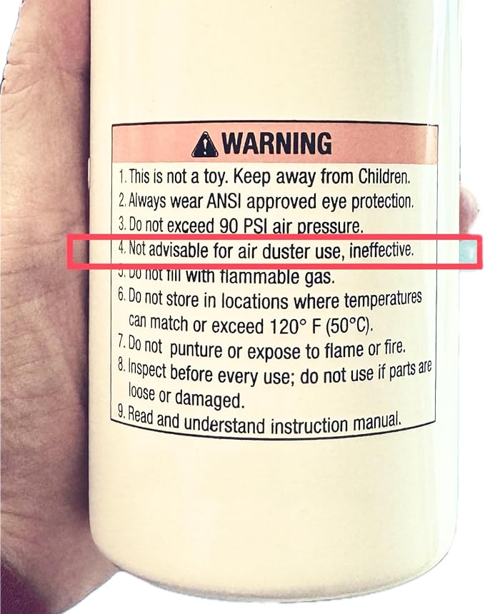 JOUNJIP Refillable Non Aerosol Compressed-Air Spray Bottle- Pressurized Sprayer, Aluminum Can Sprayer for Automotive, Cleaning and Lubrication- 16 oz (Empty Bottle), NOT an Air Duster