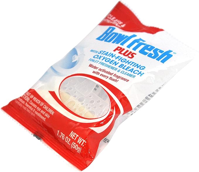 Bowl Fresh Plus Toilet Bowl Cleaner and Deodorizer, Pleasantly Scented Water Activated Fragrance with Every Flush (Pack of 4)