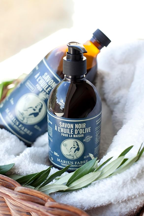Marius Fabre Dishwashing Soap Liquid Marseille Soap Fragrance Free Hypoallergenic Plant-Based Cleaning Flakes in a Bottle Dish Soap from France 1-Bottle 500ml